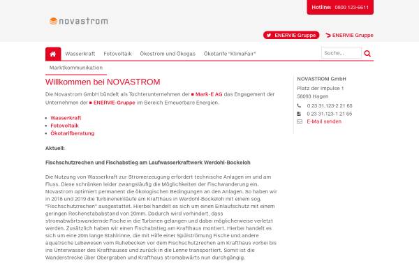 Vorschau von www.novastrom.de, Novastrom GmbH