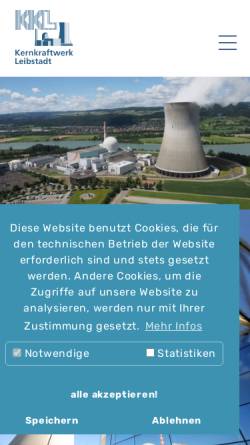 Vorschau der mobilen Webseite www.kkl.ch, Kernkraftwerk Leibstadt AG