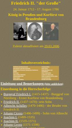 Vorschau der mobilen Webseite www.bieli.de, Friedrich der Große (1712-1786)
