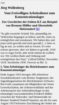 KZ Mißler Bremen - Vom Freiwilligen Arbeitsdienst zum Konzentrationslager