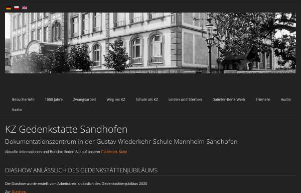 Vorschau von www.kz-gedenkstaette-sandhofen.de, KZ-Gedenkstätte Mannheim-Sandhofen