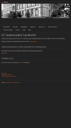 Vorschau der mobilen Webseite www.kz-gedenkstaette-sandhofen.de, KZ-Gedenkstätte Mannheim-Sandhofen