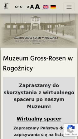 Vorschau der mobilen Webseite www.gross-rosen.pl, KZ-Gedenkstätte und Museum Gross-Rosen