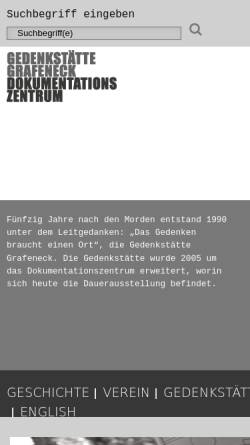 Vorschau der mobilen Webseite www.gedenkstaette-grafeneck.de, Gedenkstätte Grafeneck