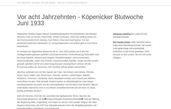 Vorschau von www.koepenicker-blutwoche.de, Gedenkstätte 