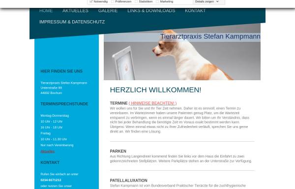 Vorschau von www.tierarzt-kampmann.de, Stefan Kampmann, Tierarzt