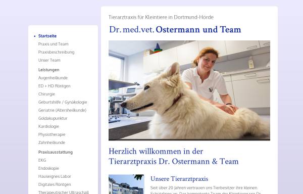 Vorschau von www.tierarzt-dortmund.de, Dr. med. vet. Georg Ostermann, Kleintierpraxis