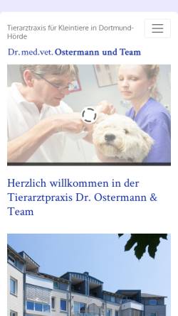 Vorschau der mobilen Webseite www.tierarzt-dortmund.de, Dr. med. vet. Georg Ostermann, Kleintierpraxis