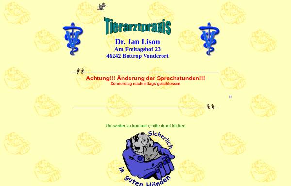Vorschau von www.tierarzt-lison.de, Tierarztpraxis Jan Lison