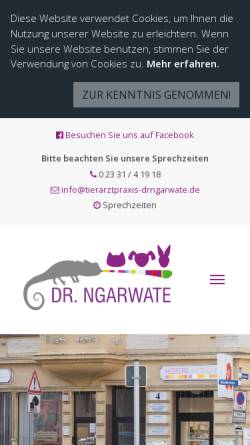 Vorschau der mobilen Webseite tierarztpraxis-drngarwate.de, Dr. Dolas N`Garwate, Kleintierpraxis