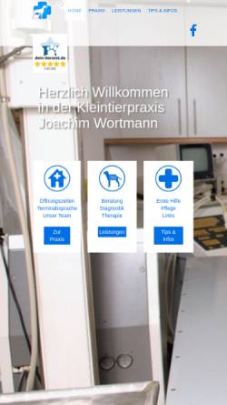 Vorschau der mobilen Webseite www.tierarzt-hagen.de, Joachim Wortmann, Kleintierpraxis