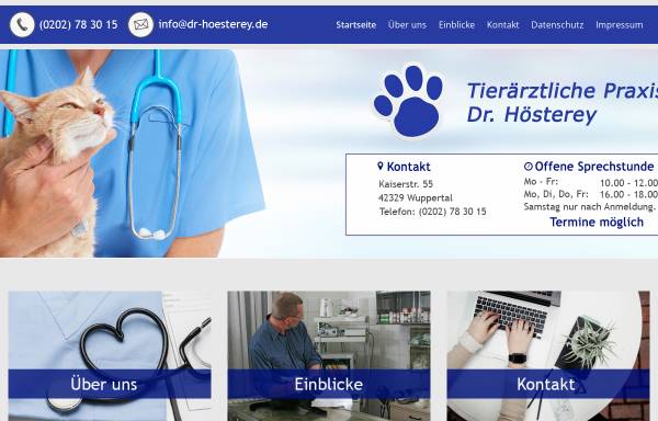 Vorschau von www.dr-hoesterey.de, Dr. med. vet. Rainer Hösterey, Tierarzt