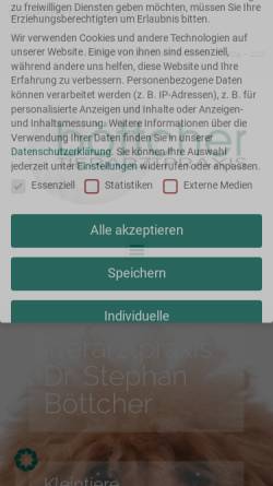 Vorschau der mobilen Webseite www.boettcher-tierarztpraxis.de, Drs. Böttcher, Tierarztpraxis