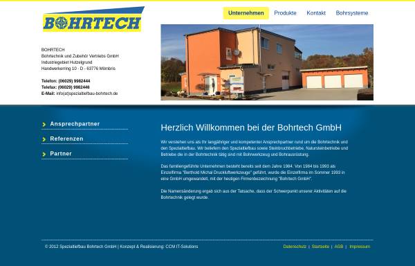Vorschau von www.spezialtiefbau-bohrtech.de, Bohr Tech Bohrtechnik und Zubehör Vertriebs GmbH