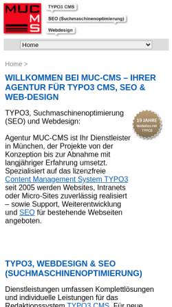 Vorschau der mobilen Webseite www.muc-cms.de, Muc-CMS