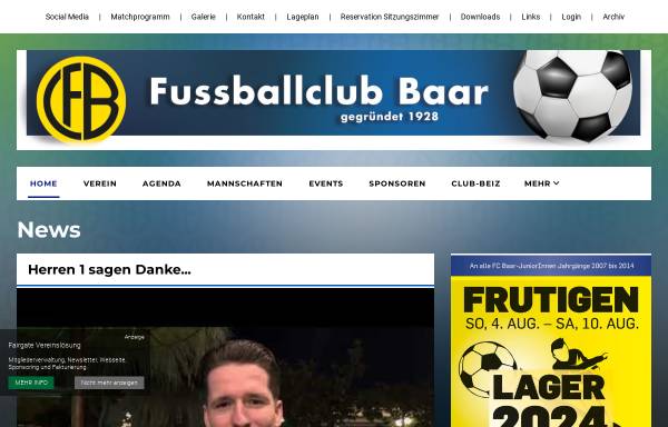 Vorschau von www.fcbaar.ch, FC Baar
