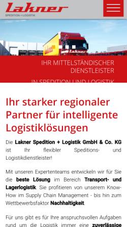 Vorschau der mobilen Webseite www.lakner-spedition.de, Caselog by Lakner Spedition und Logistik GmbH+Co. KG