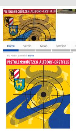 Vorschau der mobilen Webseite www.ps-altdorf-erstfeld.ch, Pistolenschützen Altdorf - Erstfeld