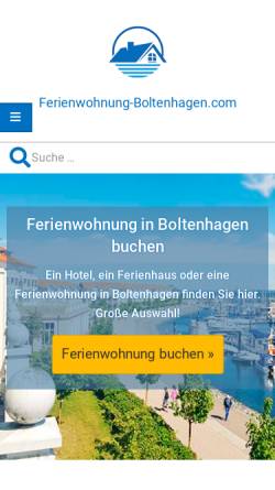 Vorschau der mobilen Webseite www.boltenhagen-ferien.de, Ferienwohnung Kramer, Anlage Dünenblick