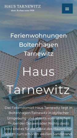 Vorschau der mobilen Webseite www.haus-tarnewitz.de, Ferienwohnungen Haus Tarnewitz