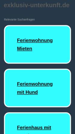Vorschau der mobilen Webseite www.exklusiv-unterkunft.de, Ferienwohnungen Raeder