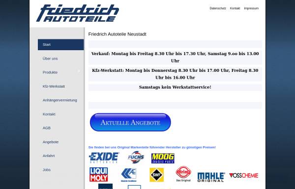 Vorschau von www.friedrich-autoteile.de, Friedrich Autoteile