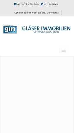 Vorschau der mobilen Webseite www.glaeserimmobilien.de, Gläser Immobilien