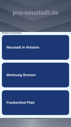 Vorschau der mobilen Webseite www.pro-neustadt.de, Pro Neustadt