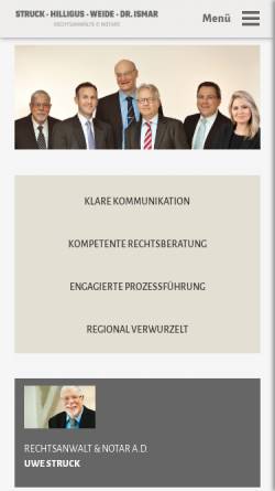 Vorschau der mobilen Webseite www.anwaelte-neustadt.de, Rechtsanwaltskanzlei Struck und Hilligus