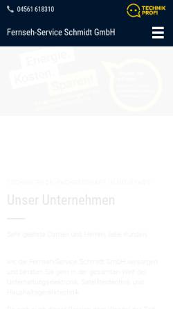 Vorschau der mobilen Webseite www.tv-schmidt.de, Schmidt Fernseh-Service