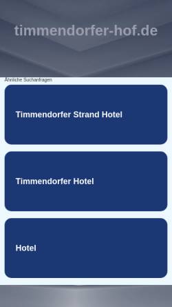Vorschau der mobilen Webseite www.timmendorfer-hof.de, Am Timmendorfer Hof