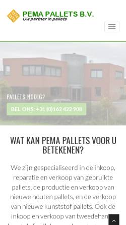 Vorschau der mobilen Webseite www.pemapallets.nl, Pema Pallets BV