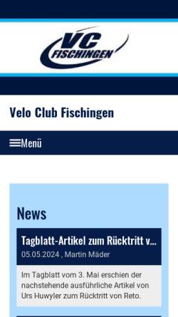 Vorschau der mobilen Webseite www.vcfischingen.ch, VC Fischingen