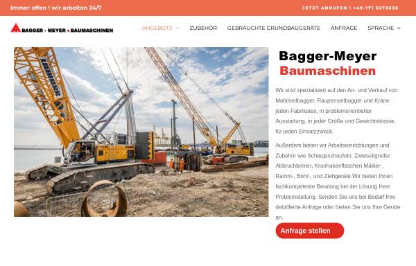 Vorschau von www.bagger-meyer.de, Bagger-Meyer GmbH