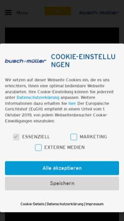 Vorschau der mobilen Webseite www.bumm.de, Busch & Müller KG