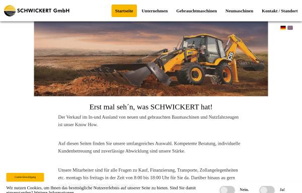 Vorschau von www.schwickert.com, Gerhard Schwickert Baumaschinen und Nutzfahrzeuge GmbH