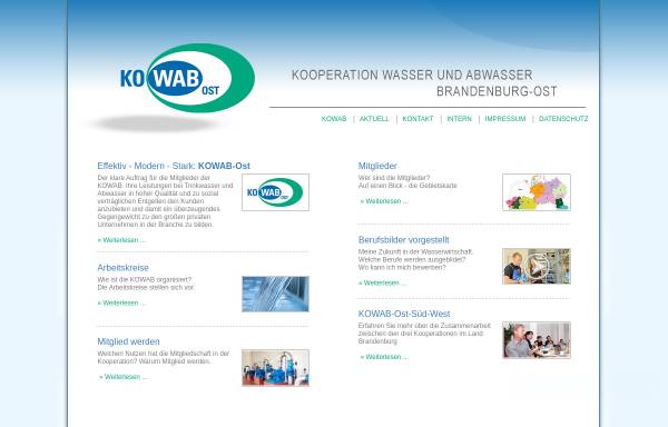 Vorschau von kowab.de, KOWAB Kooperation Wasser und Abwasser Brandenburg-Ost