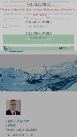 Vorschau der mobilen Webseite www.twv-staderland.de, TWV Stader Land