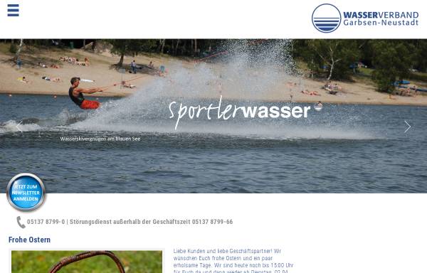 Vorschau von www.wvgn.de, Wasserverband Garbsen-Neustadt a.Rbge.