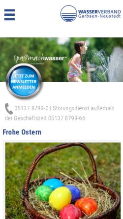 Vorschau der mobilen Webseite www.wvgn.de, Wasserverband Garbsen-Neustadt a.Rbge.