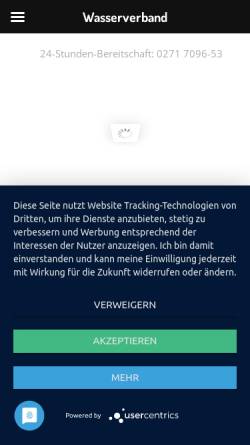 Vorschau der mobilen Webseite wvs.nrw, Wasserverband Siegerland-Wittgenstein (WVSW)