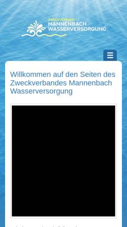 Vorschau der mobilen Webseite www.mannenbach-wasserversorgung.de, Zweckverband Mannenbach-Wasserversorgung