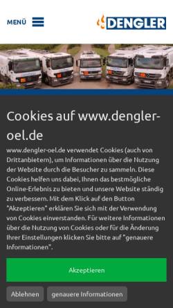 Vorschau der mobilen Webseite www.dengler-oel.de, Dengler Mineralöle GmbH