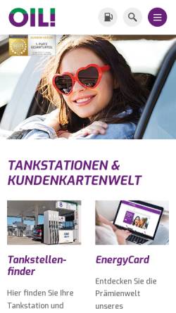 Vorschau der mobilen Webseite www.oil-tankstellen.de, OIL-Tankstellen