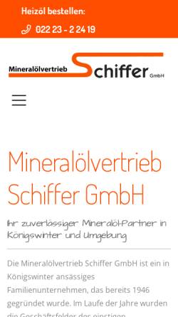 Vorschau der mobilen Webseite www.schiffer-gmbh.com, Schiffer GmbH