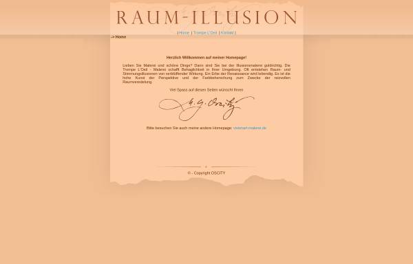 Vorschau von www.raum-illusion.de, Raum-Illusion Martin-Georg Oscity
