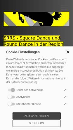 Vorschau der mobilen Webseite www.srrs.de, Square Dance, Round Dance und Clogging Clubs in der Region