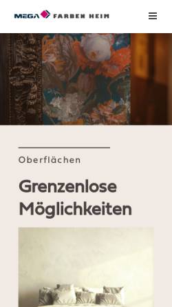 Vorschau der mobilen Webseite www.farben-heim.de, Farben Heim GmbH