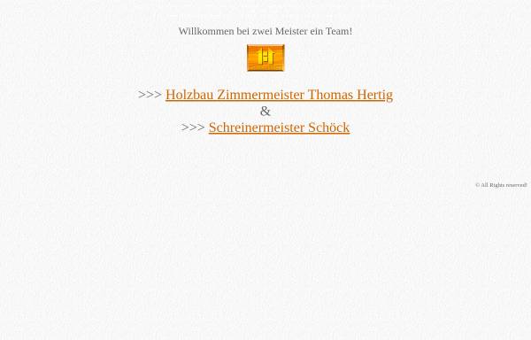 Vorschau von www.2-meister-ein-team.de, Holzbau Hertig & Schreiner Schöck