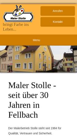Vorschau der mobilen Webseite www.maler-stolle.de, Maler Stolle